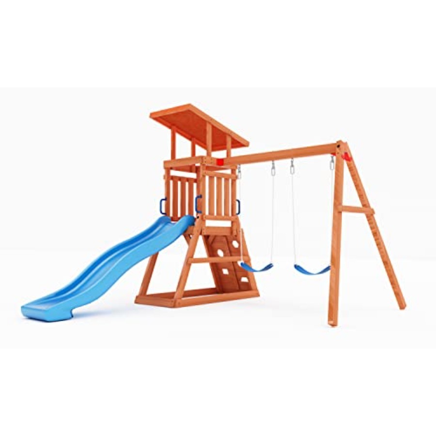 Kids Outdoor Furniture - Playground Wooden Swing Sets for Backyard