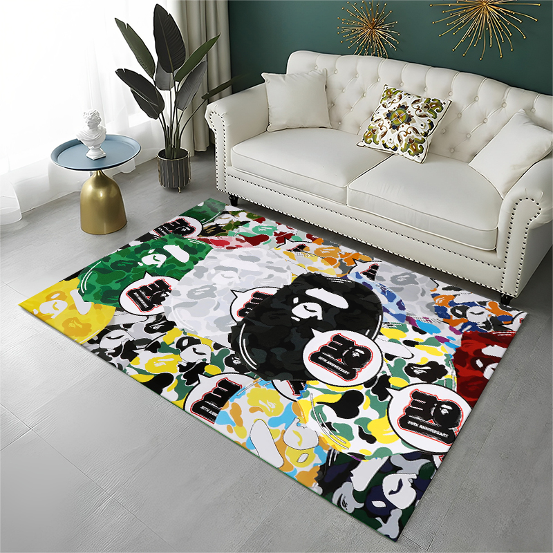 Kids Outdoor Flooring - Fashion B-BAPE Sign Non-Slip Area Rug