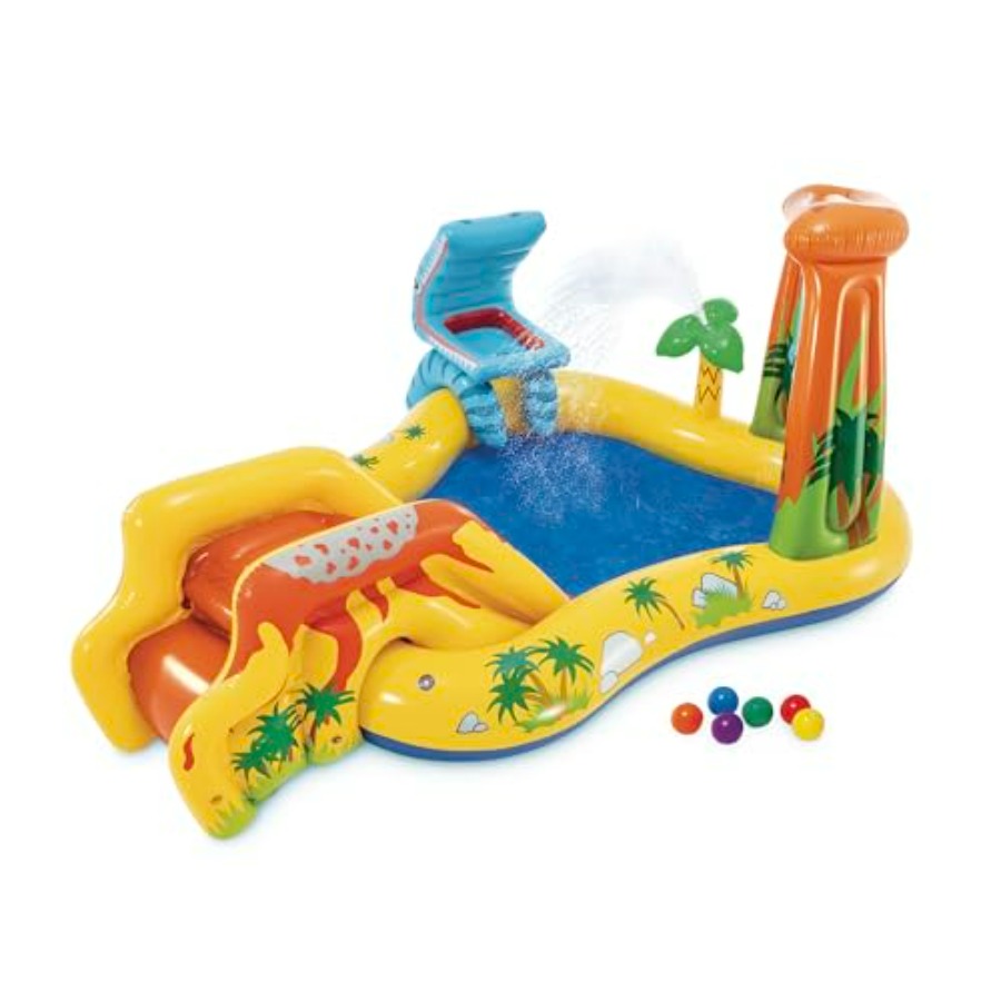 Kids Outdoor Activity Centre - Inflatable Dinosaur Play Center Outdoor Playhouse
