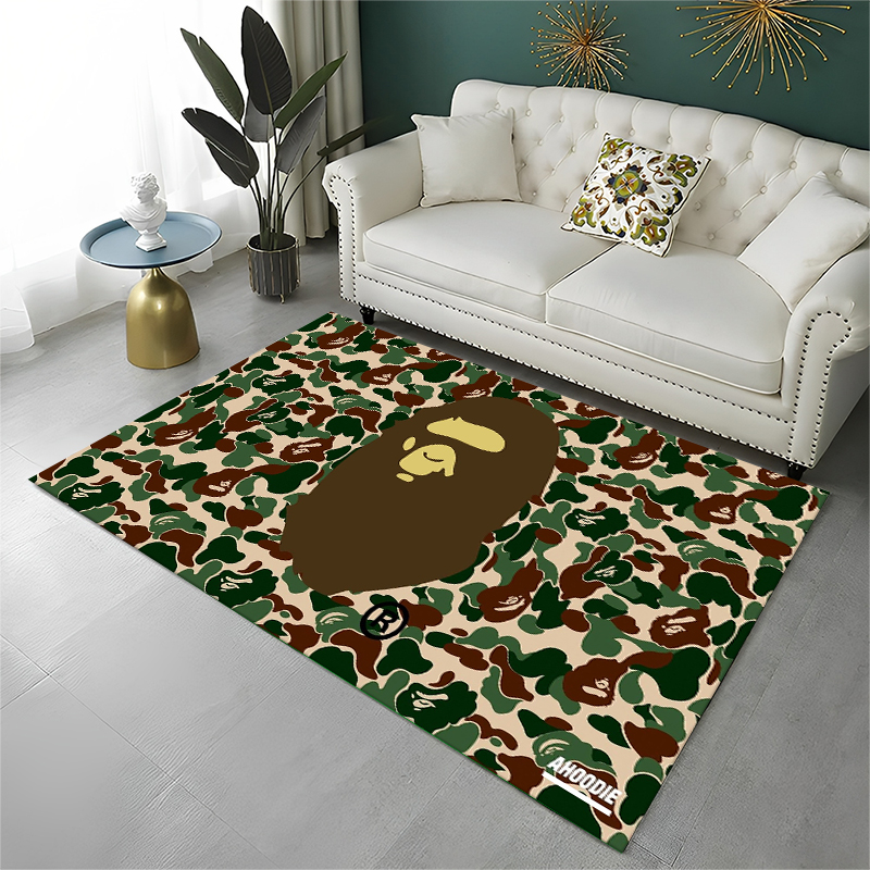 Kids Outdoor Flooring - Fashion B-BAPE Sign Non-Slip Area Rug
