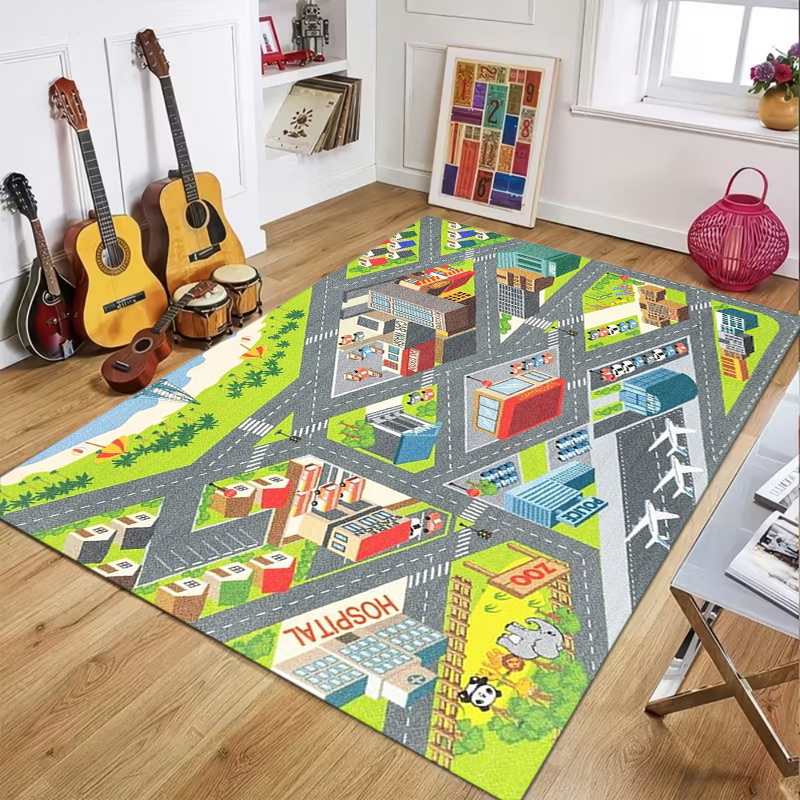 Kids Outdoor Zoo - Cartoon City And Zoo Road Map