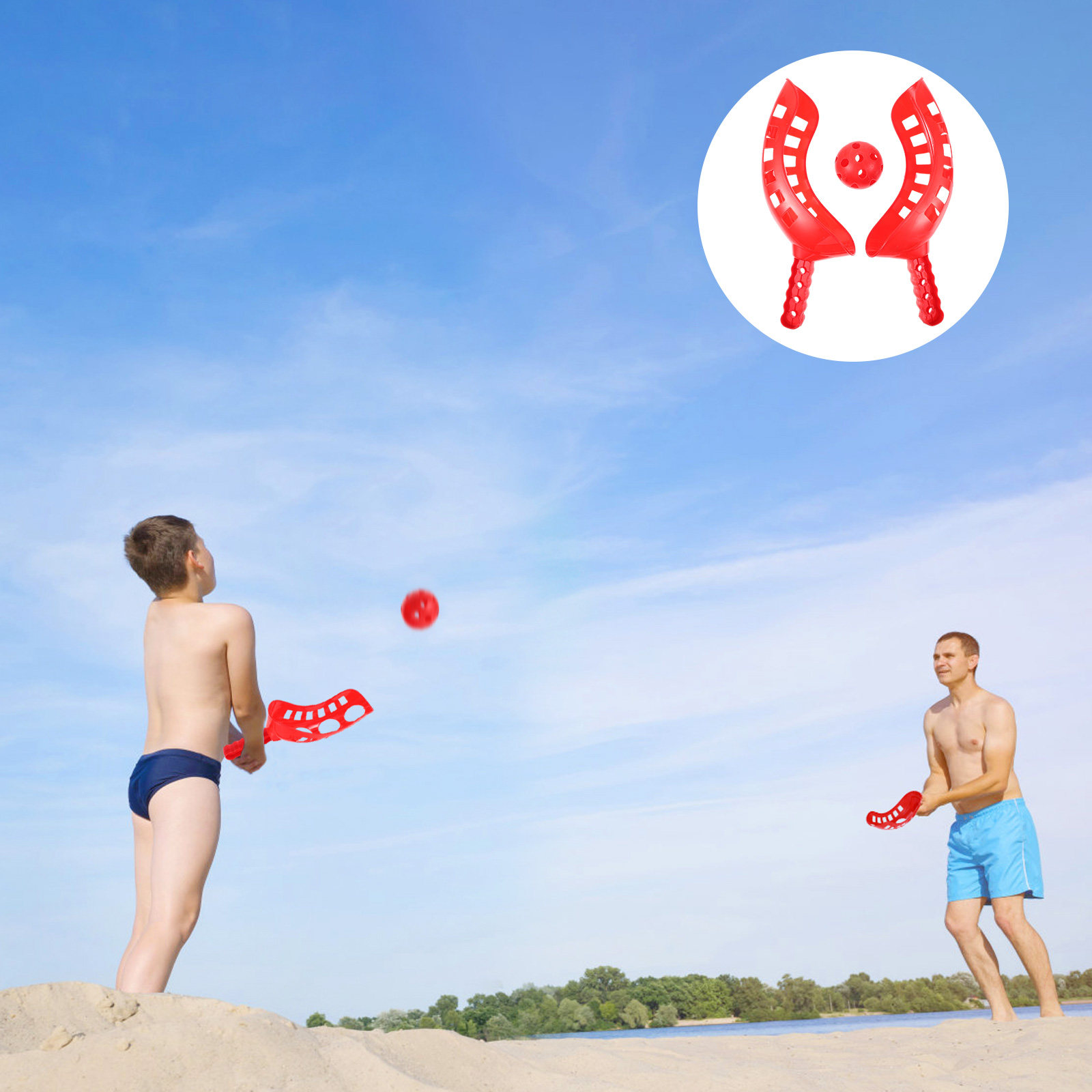 Kids Outdoor Games - 1Set Catch Ball Game Interactive Scoop