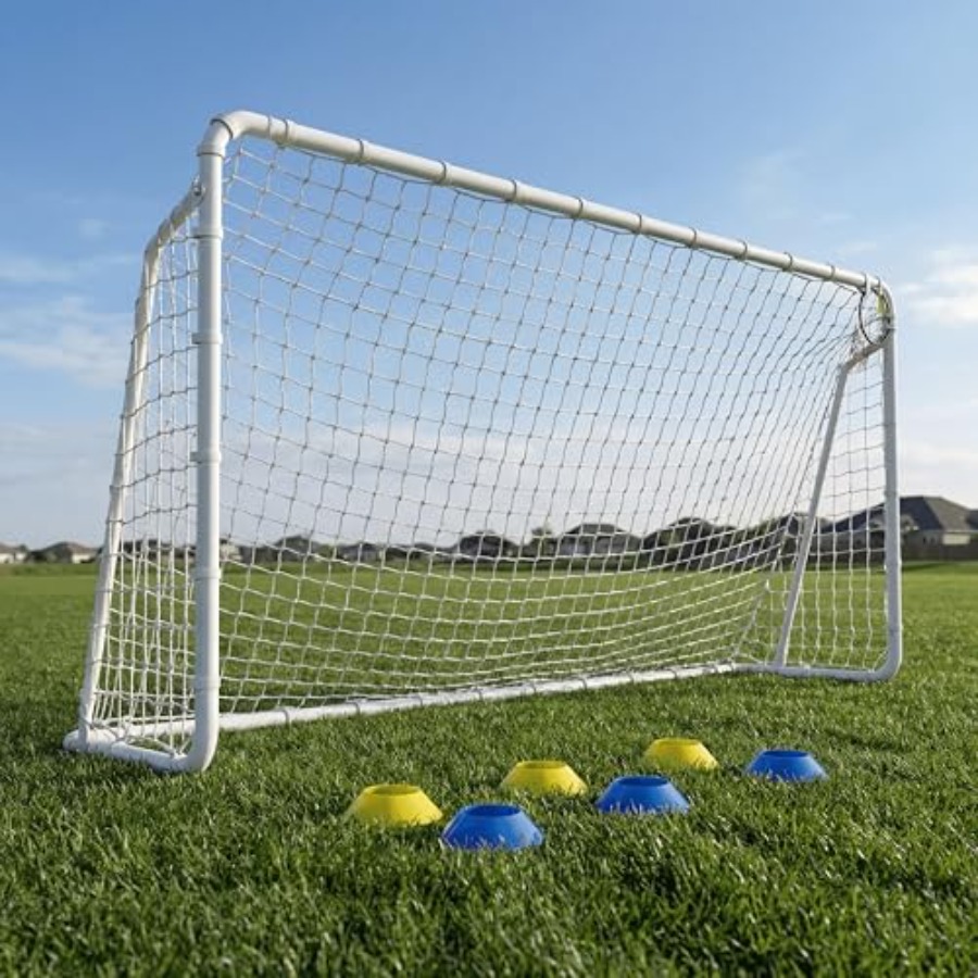 Kids Outdoor Games - 12x6 FT Rust-Proof Reinforced Metal Soccer