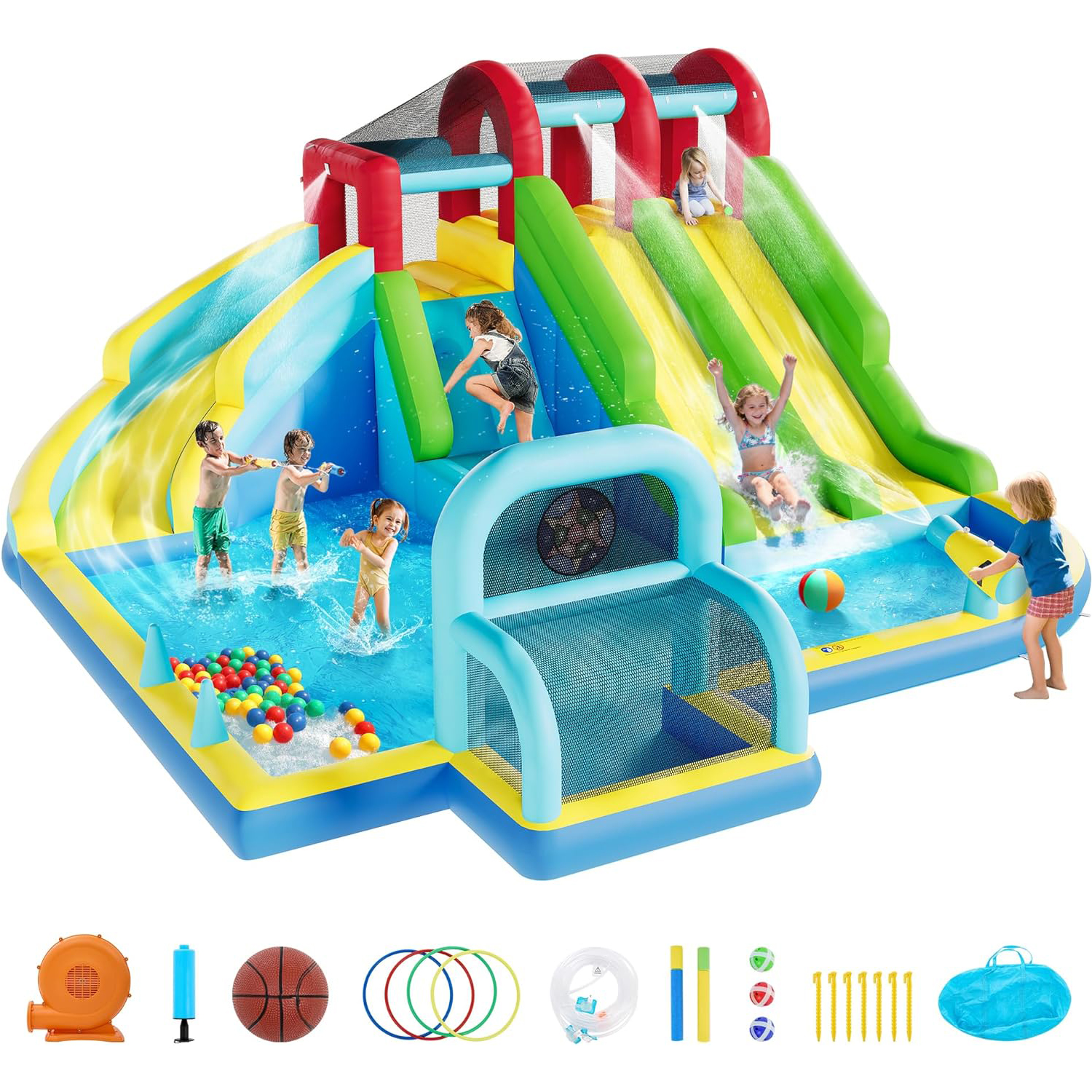 Kids Outdoor Activity Centre - Inflatable Bounce House Oxford Fabric Bouncy