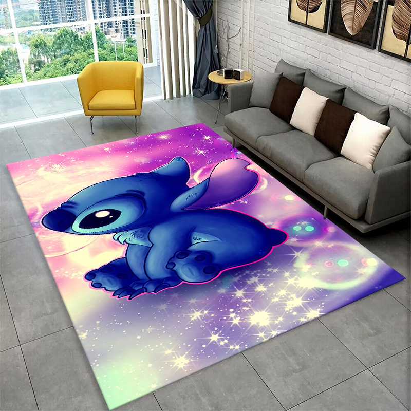 Kids Outdoor Flooring - Cute S-Stitch Cartoon Non-Slip Area Rug