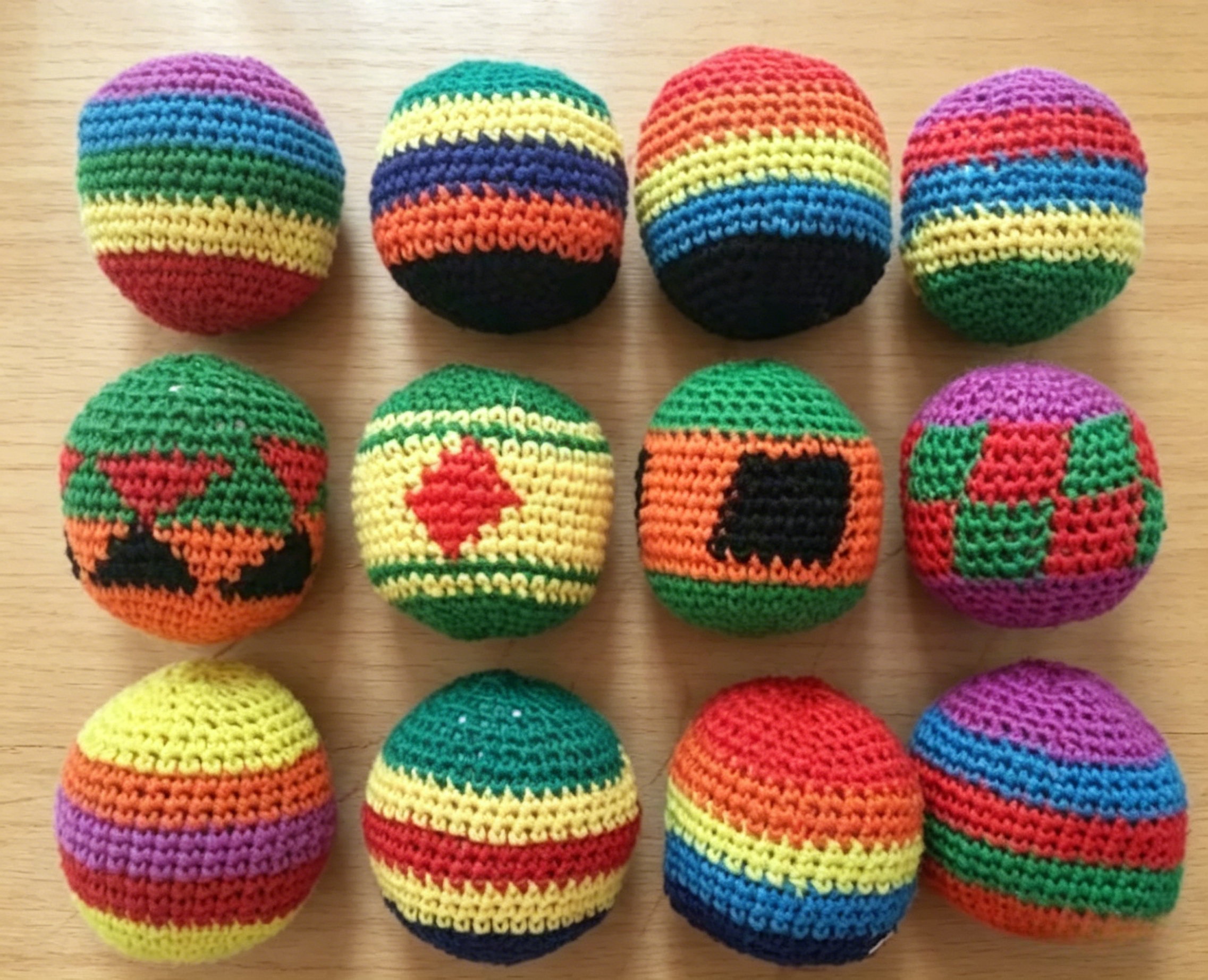 Kids Outdoor Activity Set - Soft Handmade Sacks for Footbag Juggling