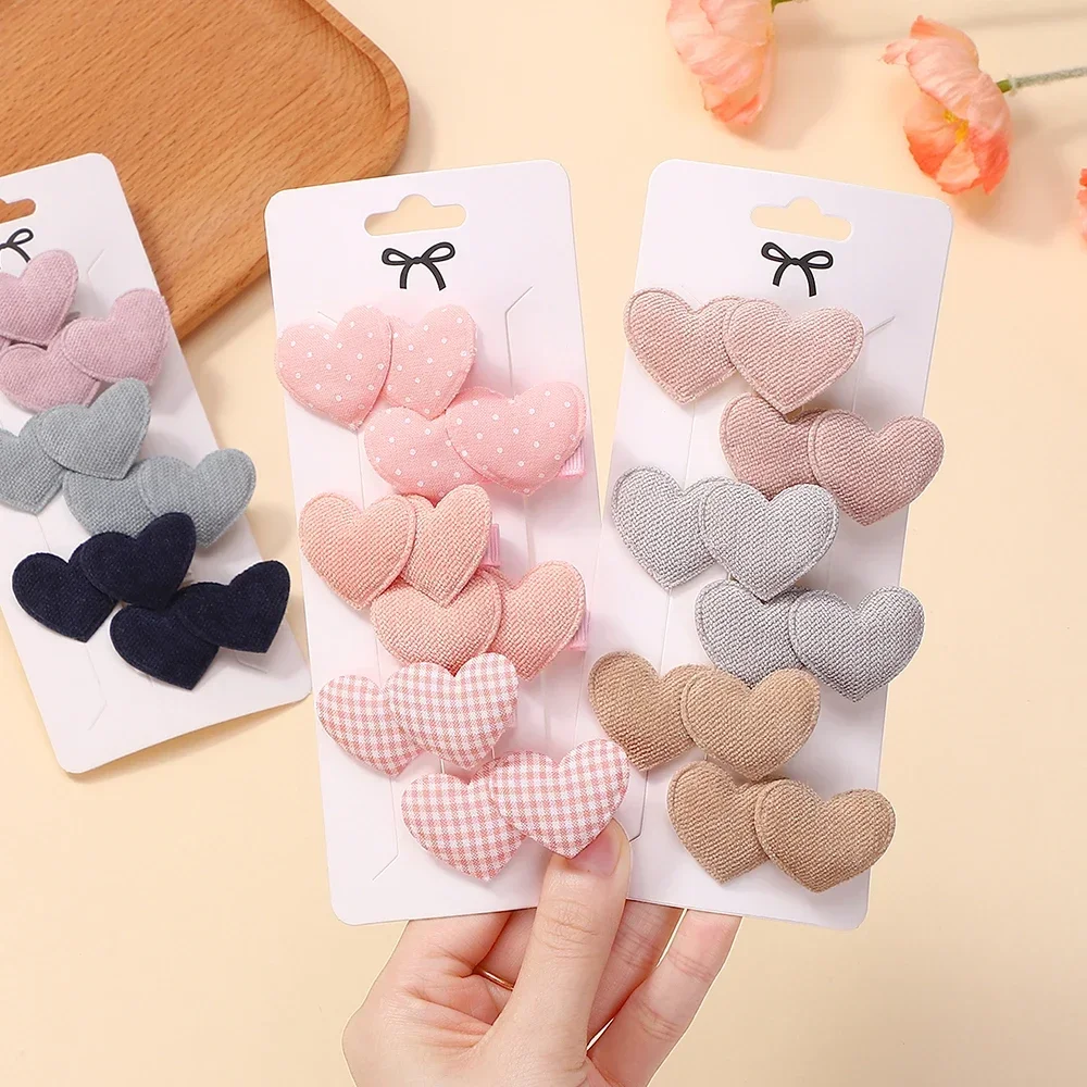 Kids Outdoor Activity Set - 6Pcs/set Elegant Heart Designs Hair Clips