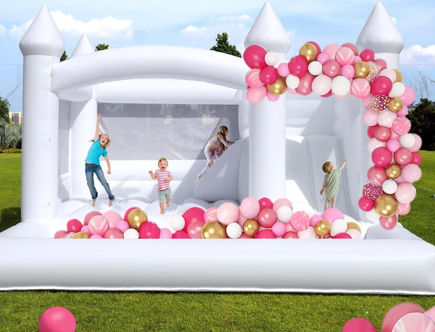 White Bounce House for Kids an - Kids Outdoor Bounce House recensione e prezzo