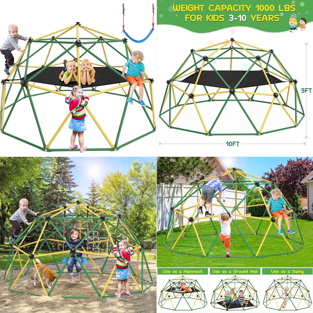 Climbing Dome, 10FT Dome Climb - Kids Outdoor Jungle Gym Dome recensione e prezzo