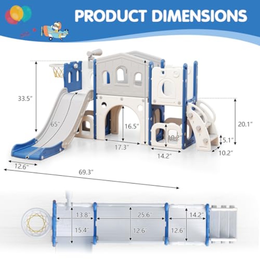 8 in 1 Toddler Slide Set Kid S - Kids Outdoor Climber recensione e prezzo