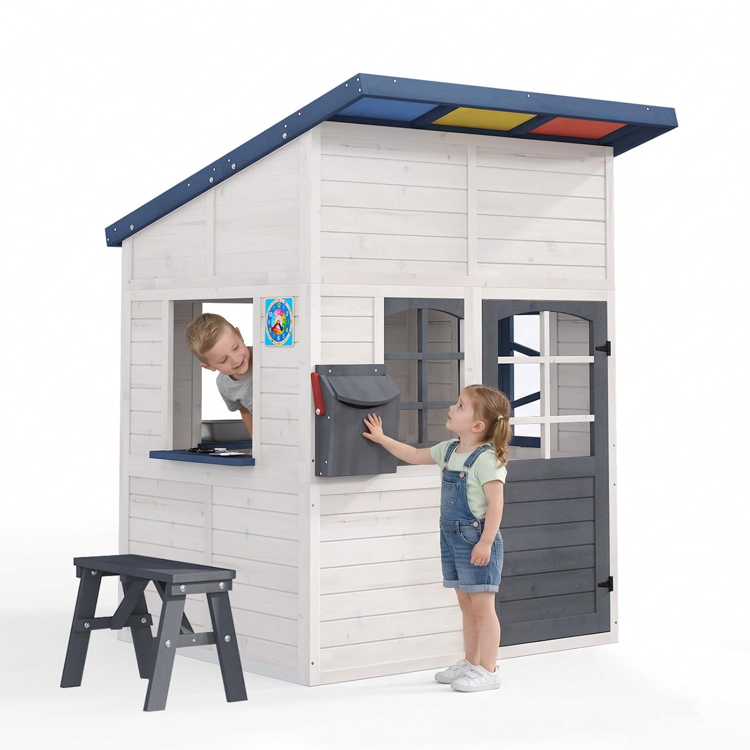 Wooden Kids Outdoor Playhouse  - Kids Outdoor Wooden Playset recensione e prezzo