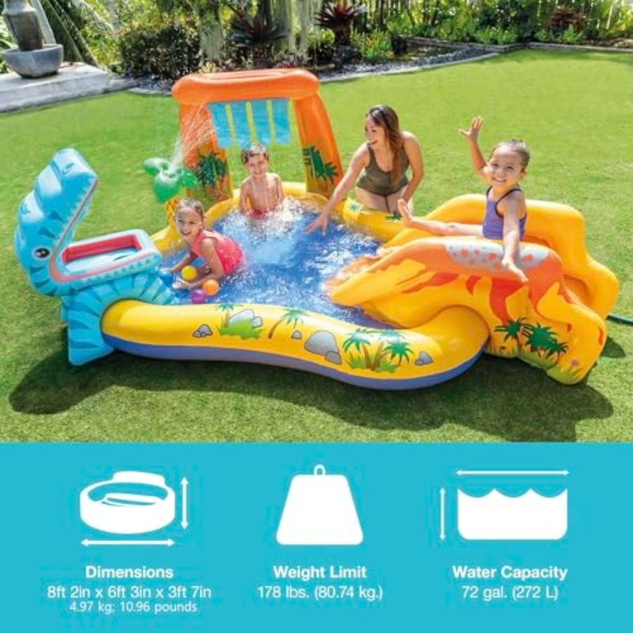 Inflatable Dinosaur Play Cente - Kids Outdoor Activity Centre recensione e prezzo
