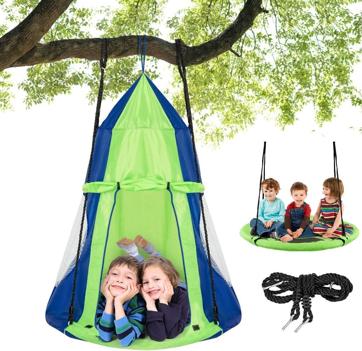 2 in 1 Kids Detachable Hanging - Kids Outdoor Nest Swing recensione e prezzo