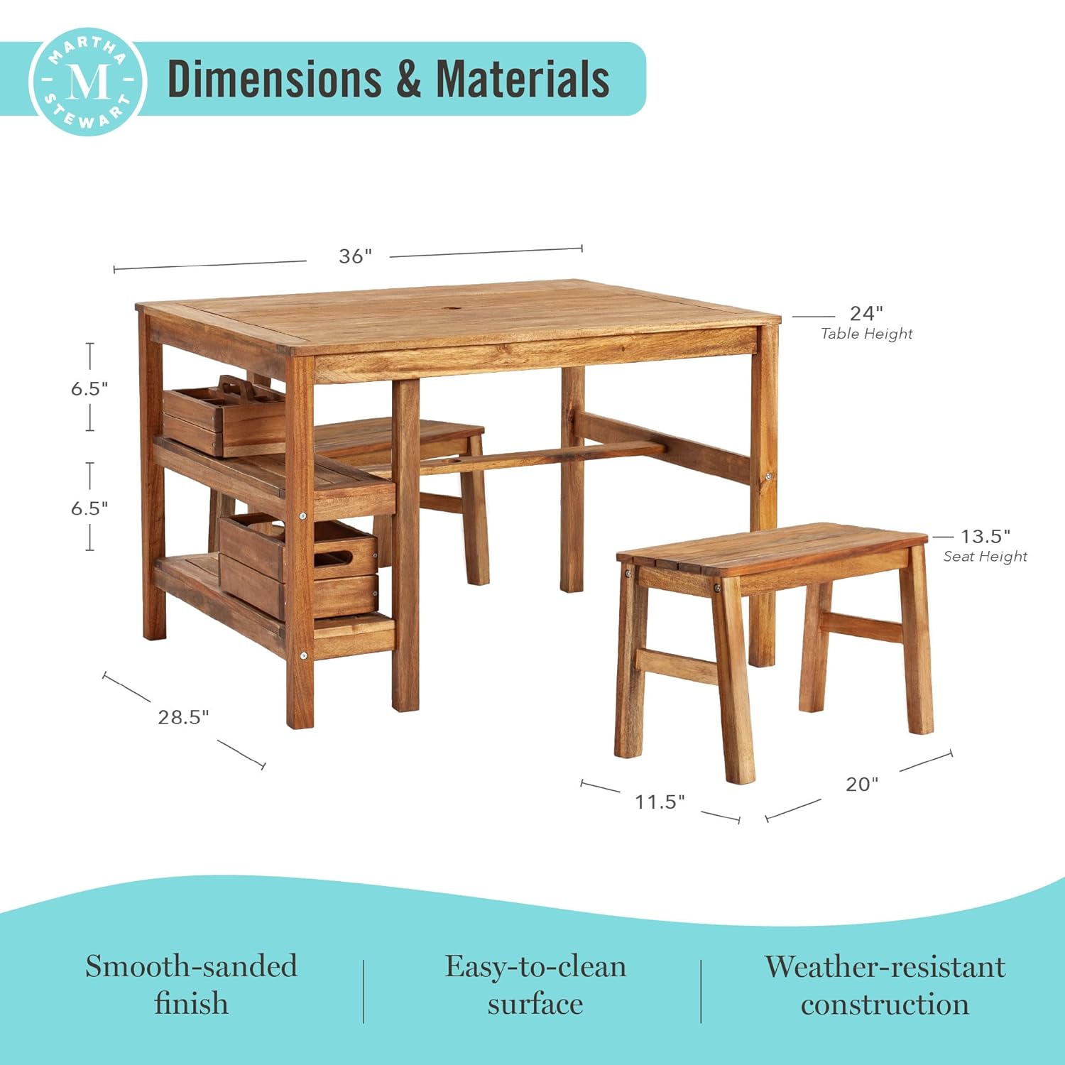 Kids Outdoor Table & Bench Set - Kids Outdoor Wooden Playset recensione e prezzo