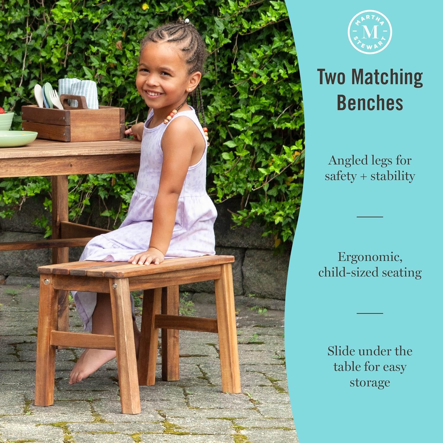 Kids Outdoor Table & Bench Set - Kids Outdoor Wooden Playset recensione e prezzo