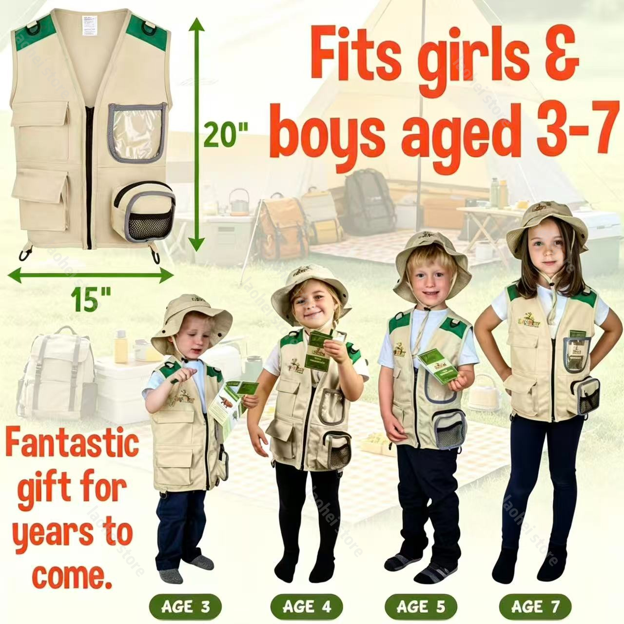 Kids Explorer Vest and Hat Cos - Kids Outdoor Games recensione e prezzo
