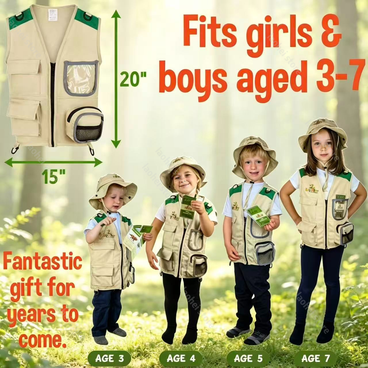 Kids Explorer Vest and Hat Cos - Kids Outdoor Games recensione e prezzo
