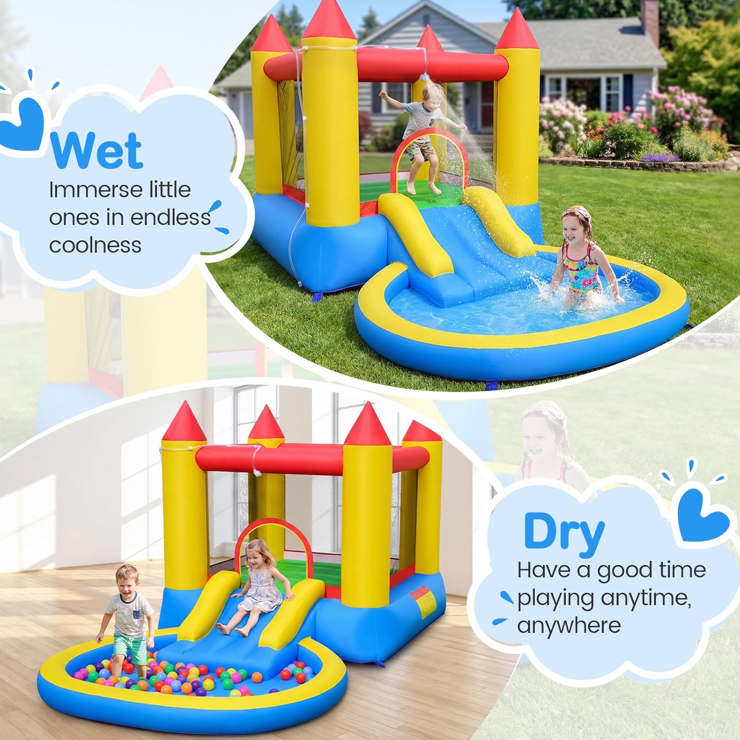 Costzon Inflatable Bounce Hous - Kids Outdoor Bounce House recensione e prezzo