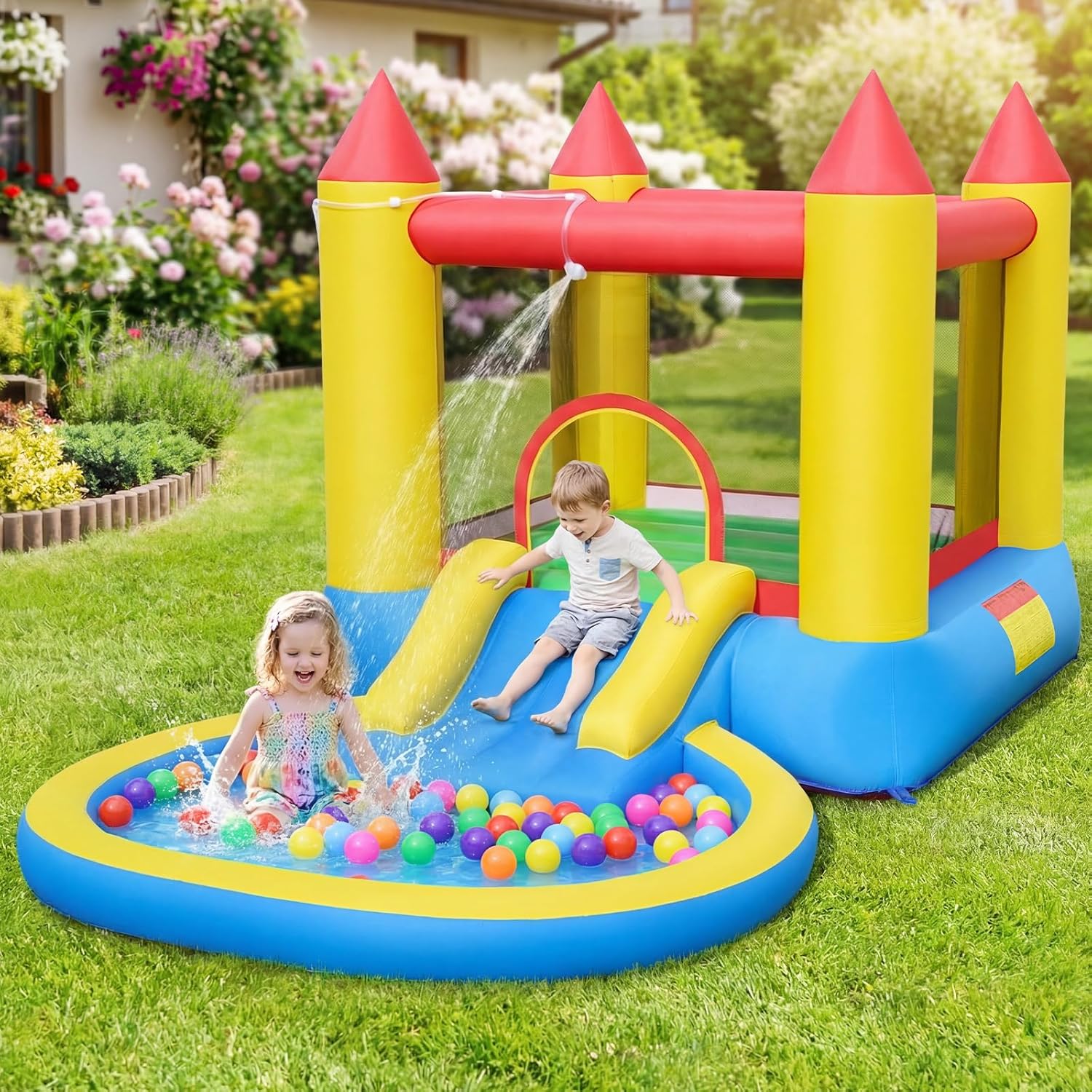 Costzon Inflatable Bounce Hous - Kids Outdoor Bounce House recensione e prezzo