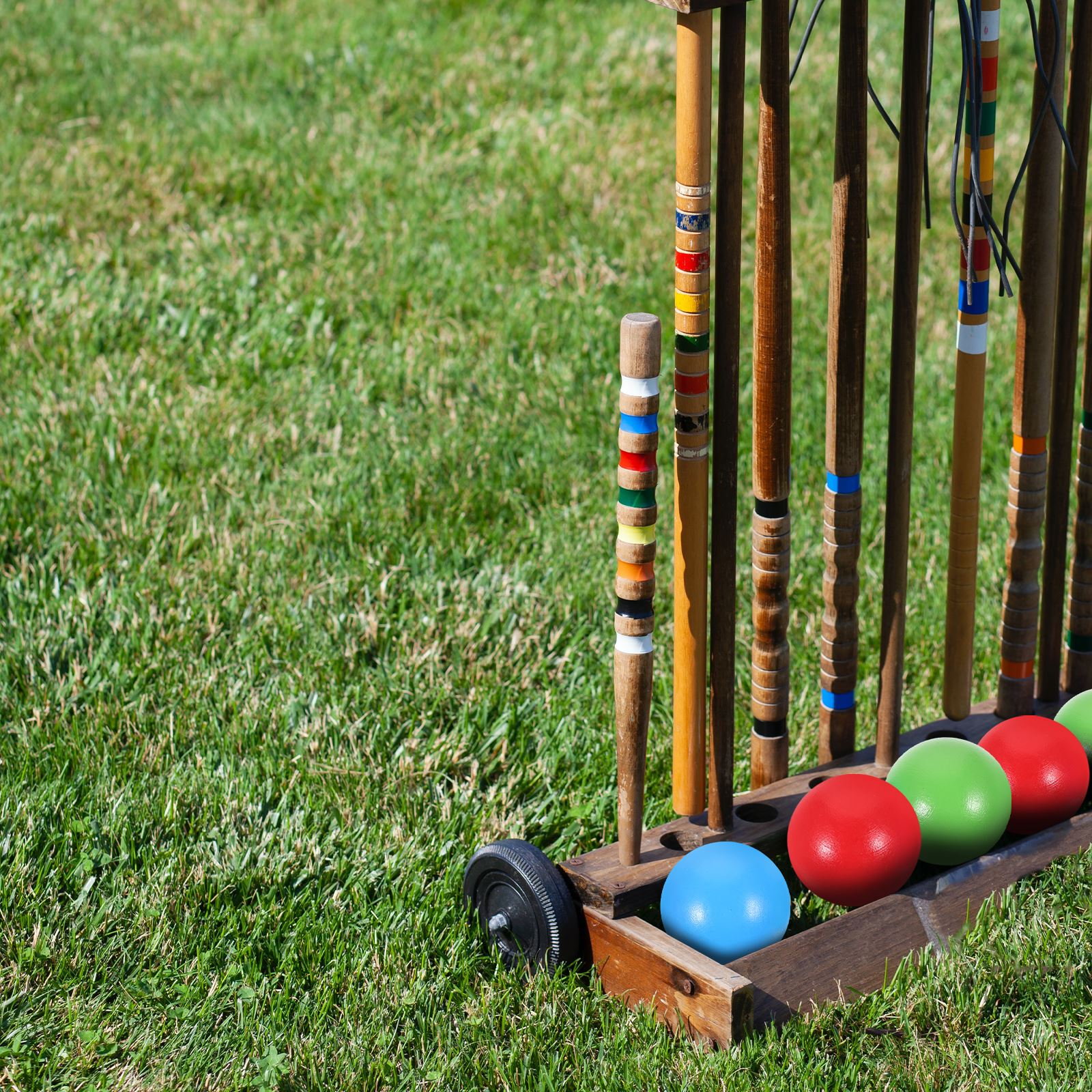 6Pcs Croquet Wooden Ball Set C - Kids Outdoor Wooden Playset recensione e prezzo