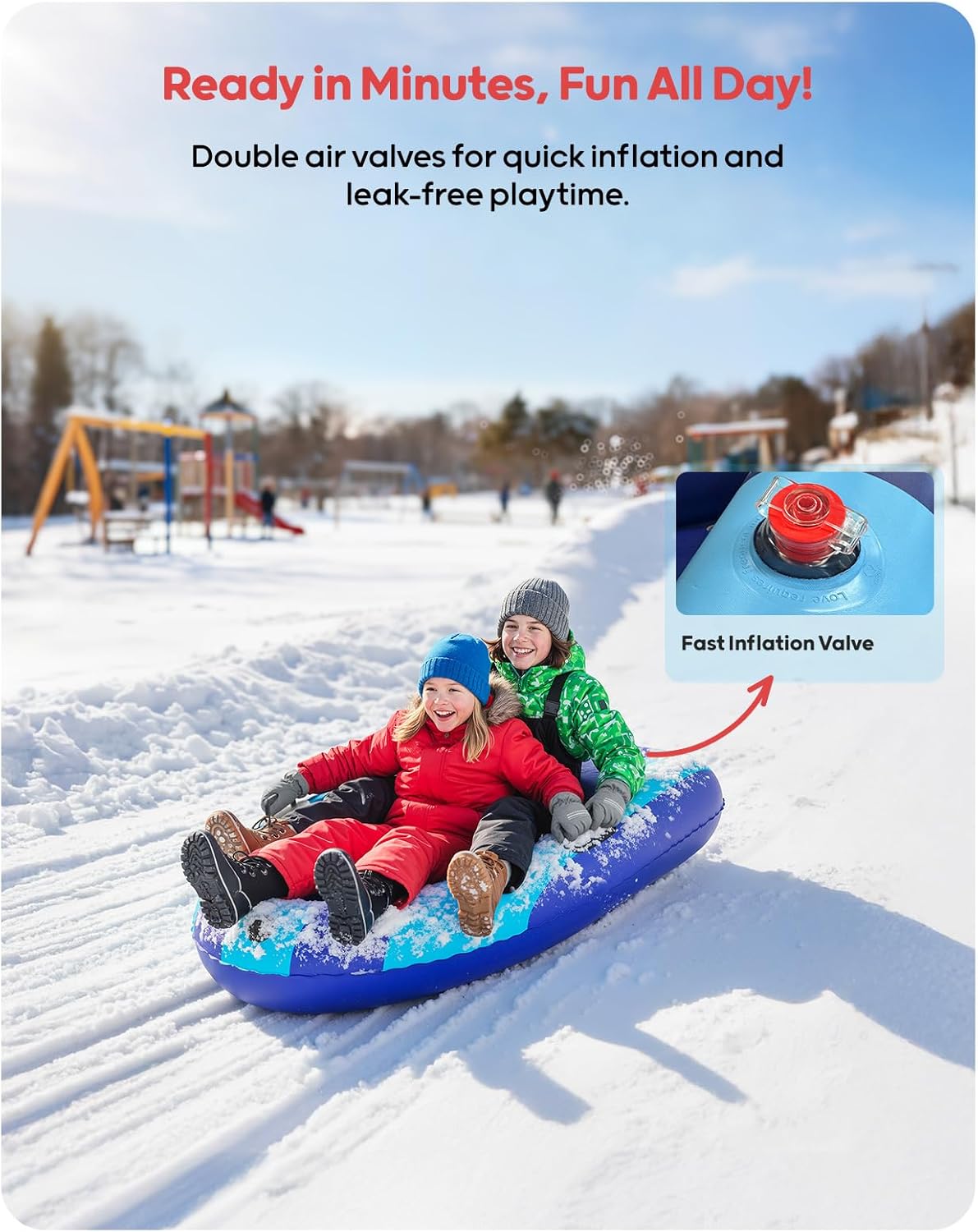 QPAU Inflatable PVC Snow Sled  - Outdoor Kid recensione e prezzo