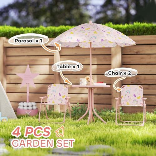 Kids Picnic Table and Chair Se - Kids Outdoor Umbrella For Table recensione e prezzo