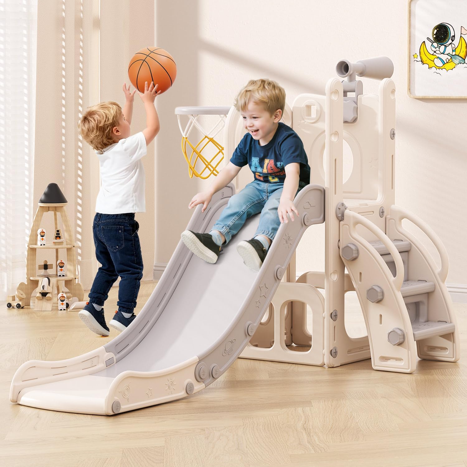 Toddler Slide, 6 in 1 Kids Ind - Kids Outdoor Climber recensione e prezzo
