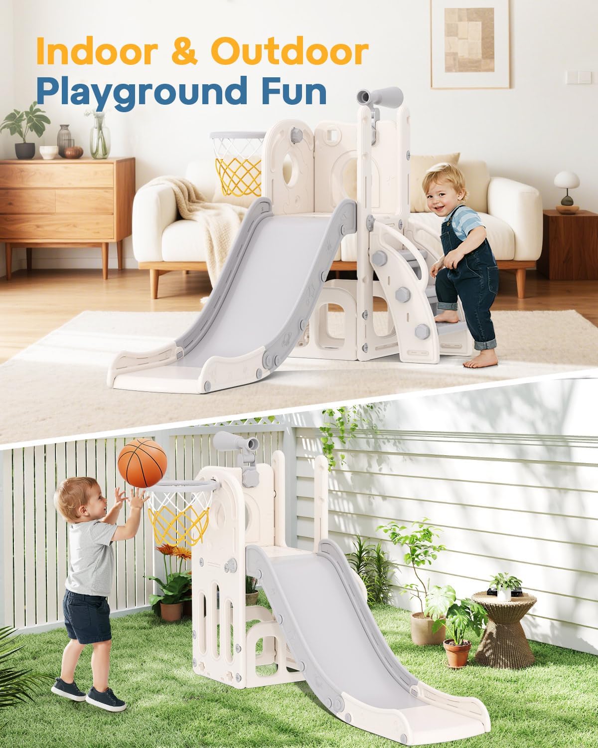 Toddler Slide, 6 in 1 Kids Ind - Kids Outdoor Climber recensione e prezzo