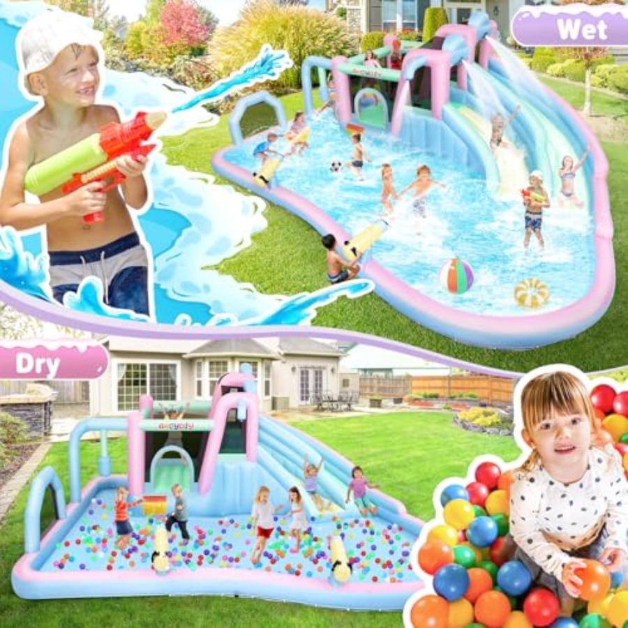 Inflatable Bounce House Double - Kids Outdoor Furniture recensione e prezzo