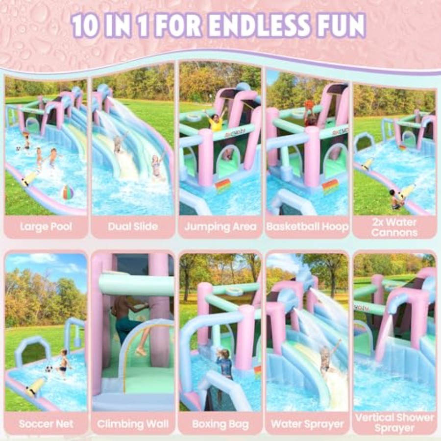 Inflatable Bounce House Double - Kids Outdoor Furniture recensione e prezzo