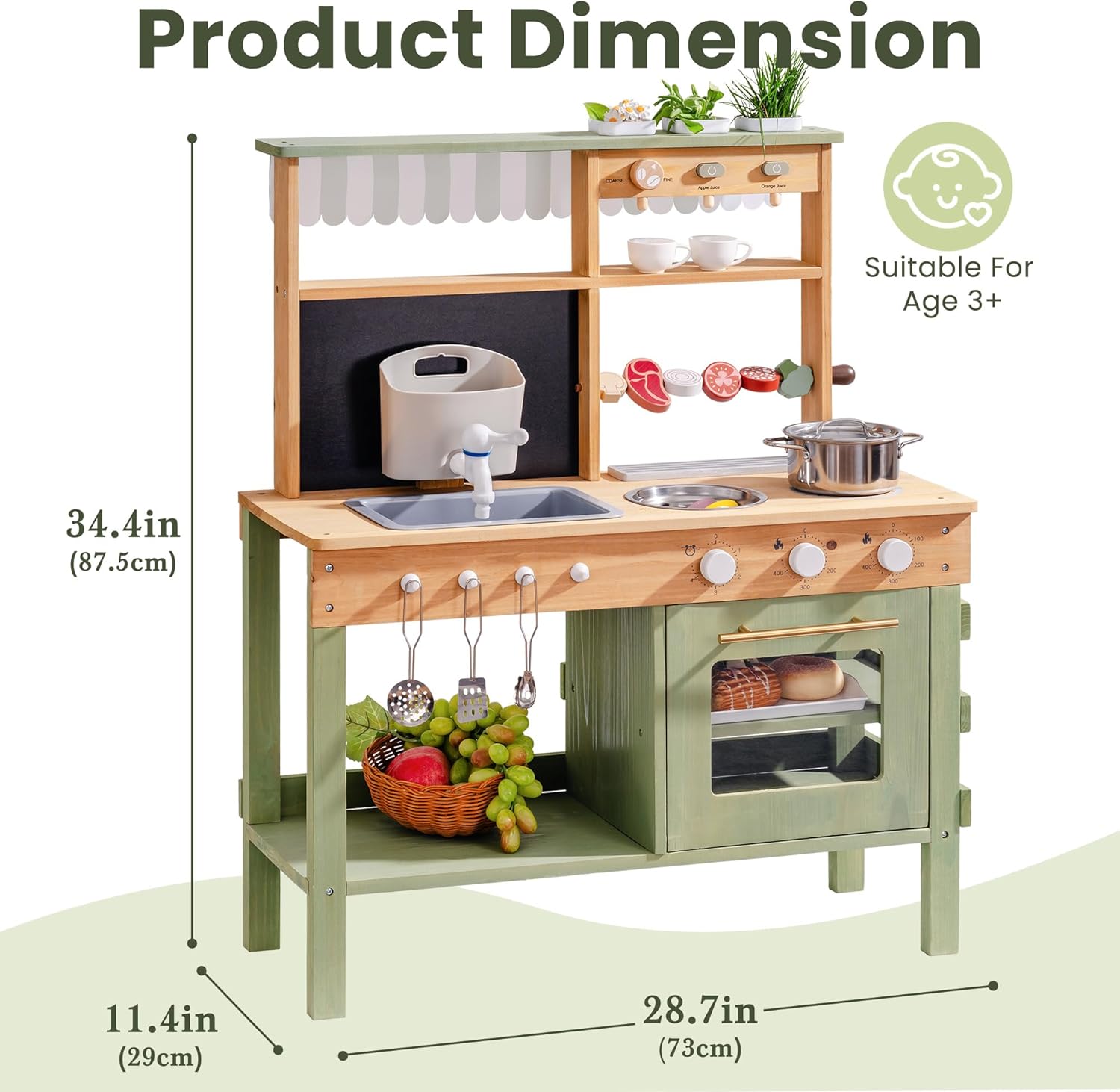 Wooden Mud Kitchen for Kids, O - Kids Outdoor Wooden Playset recensione e prezzo