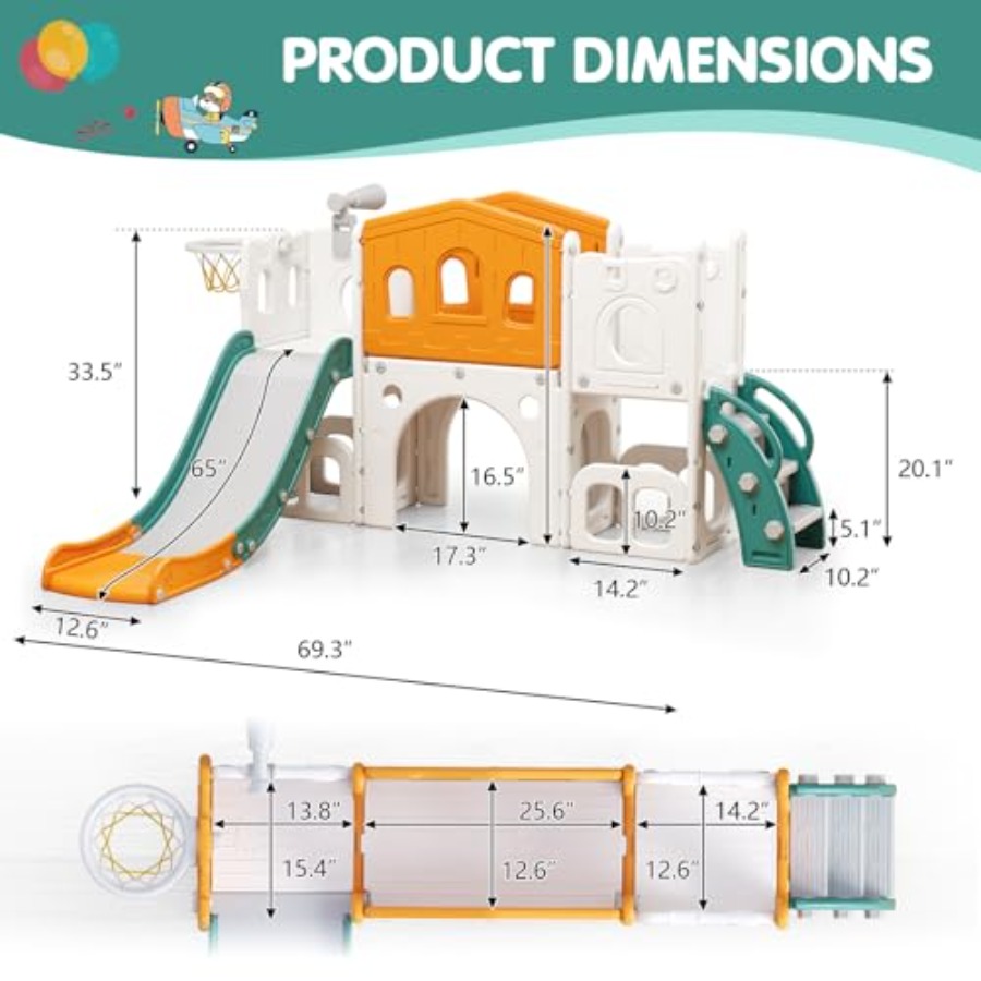 8 in 1 Toddler Slide Set Kid S - Kids Outdoor Climber recensione e prezzo