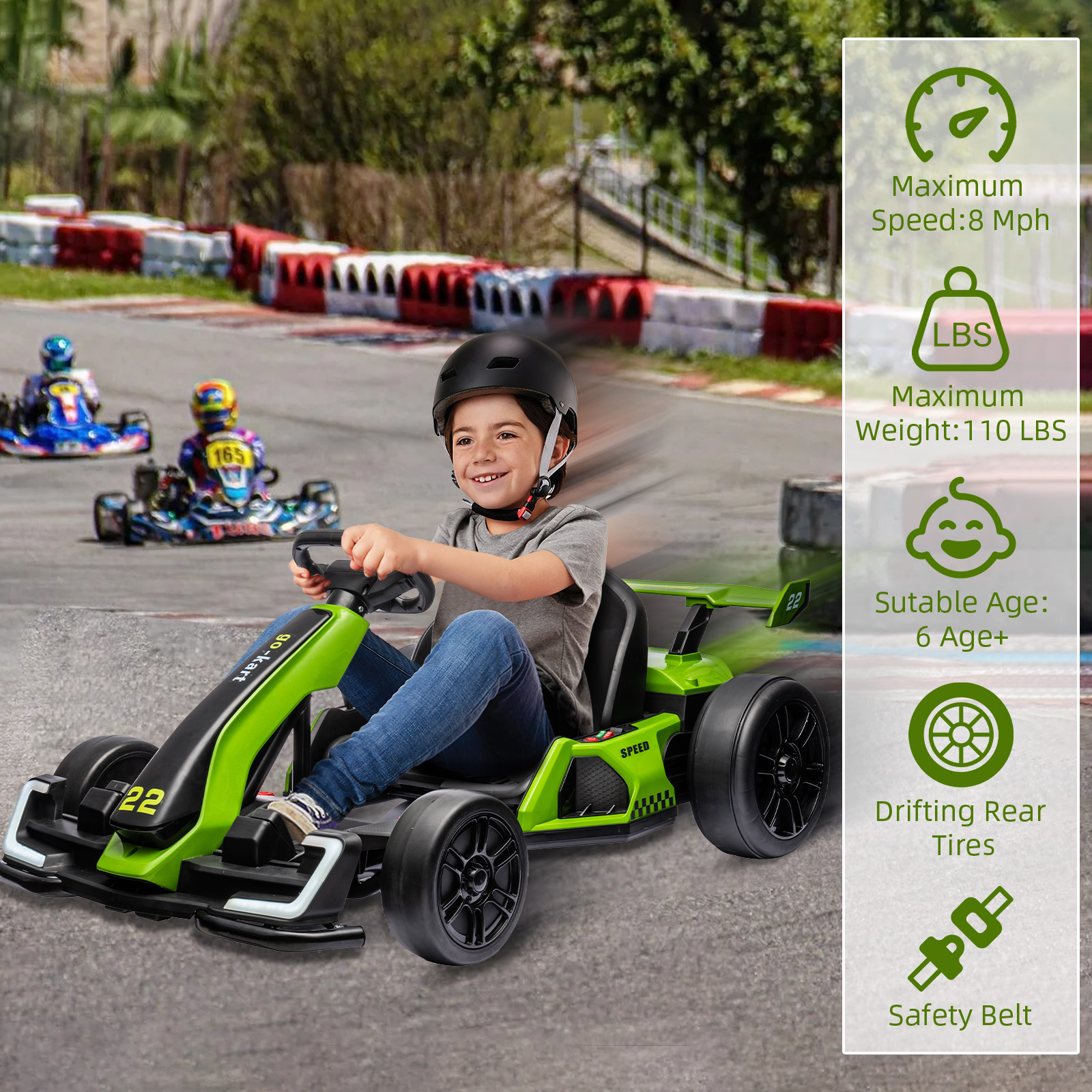 24V Kids Electric Go Kart with - Kids Outdoor Activity Set recensione e prezzo