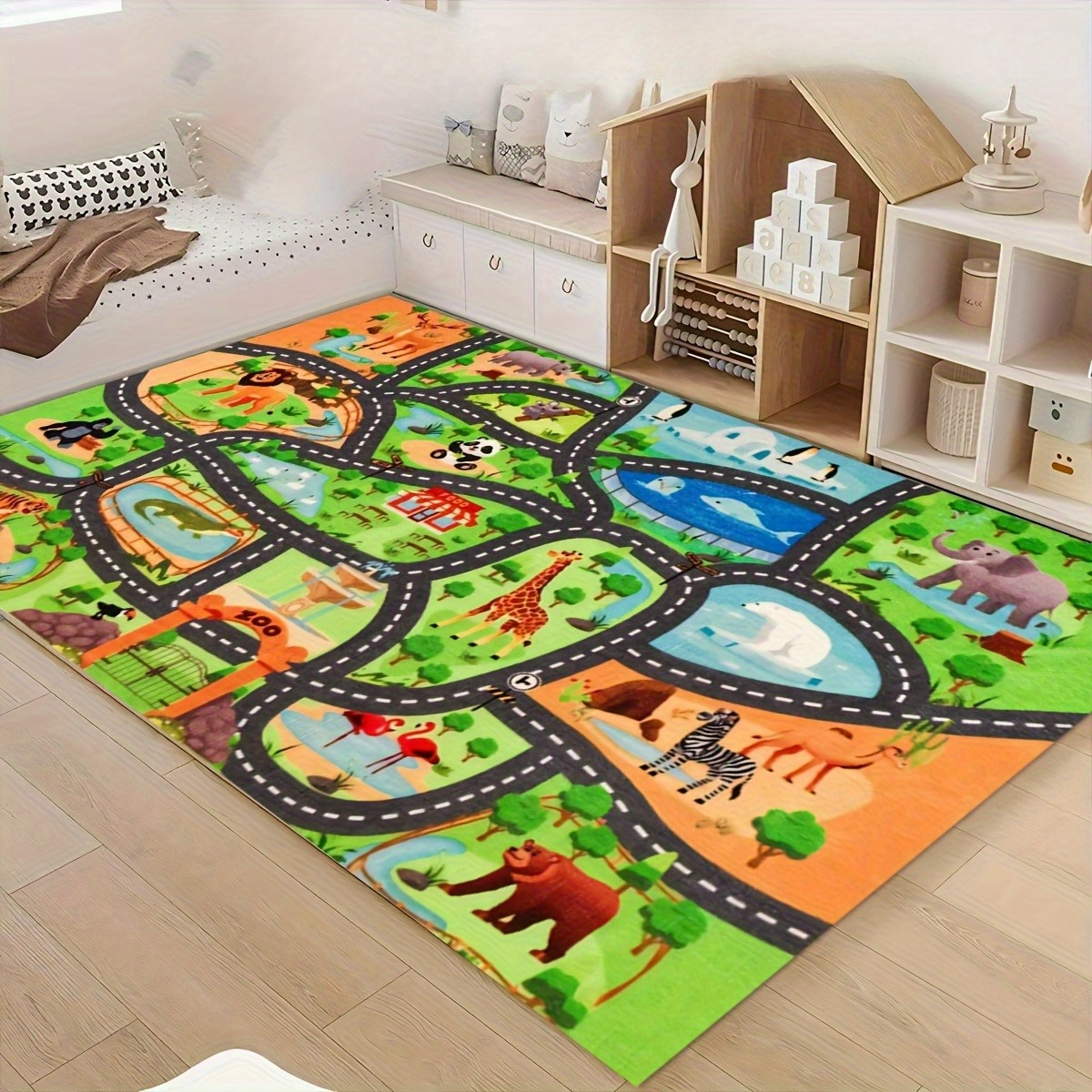 Zoo Animal Road Map Print Non- - Kids Outdoor Zoo recensione e prezzo