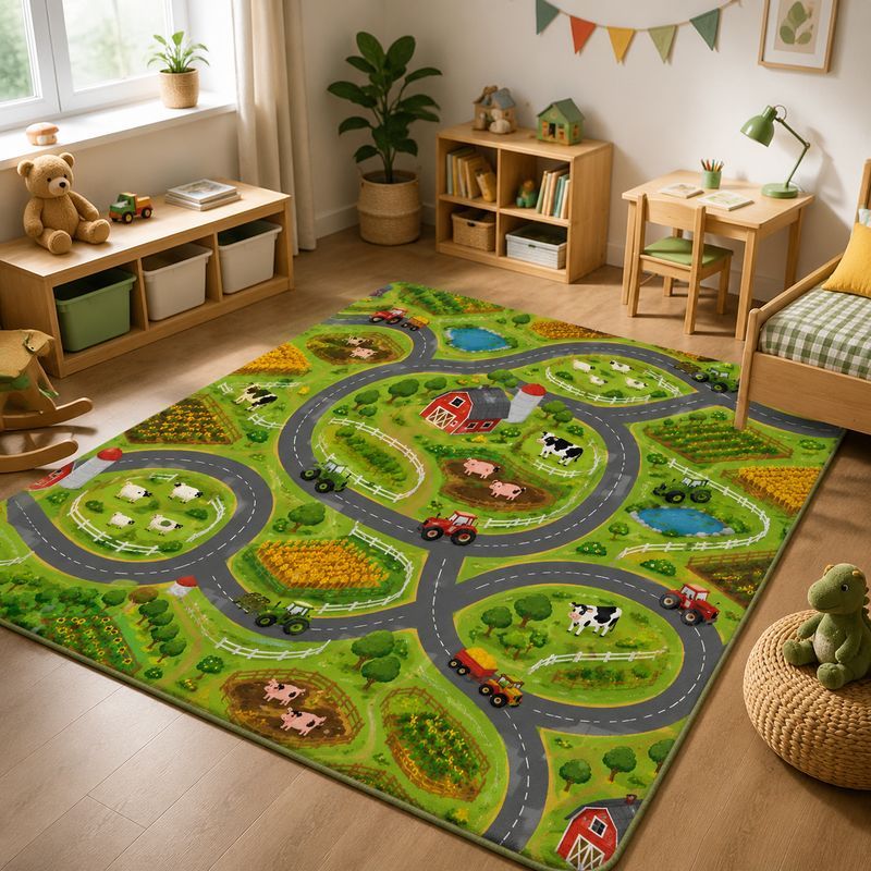 VIKAMA Kids Farm Zoo Play Rug  - Kids Outdoor Zoo recensione e prezzo
