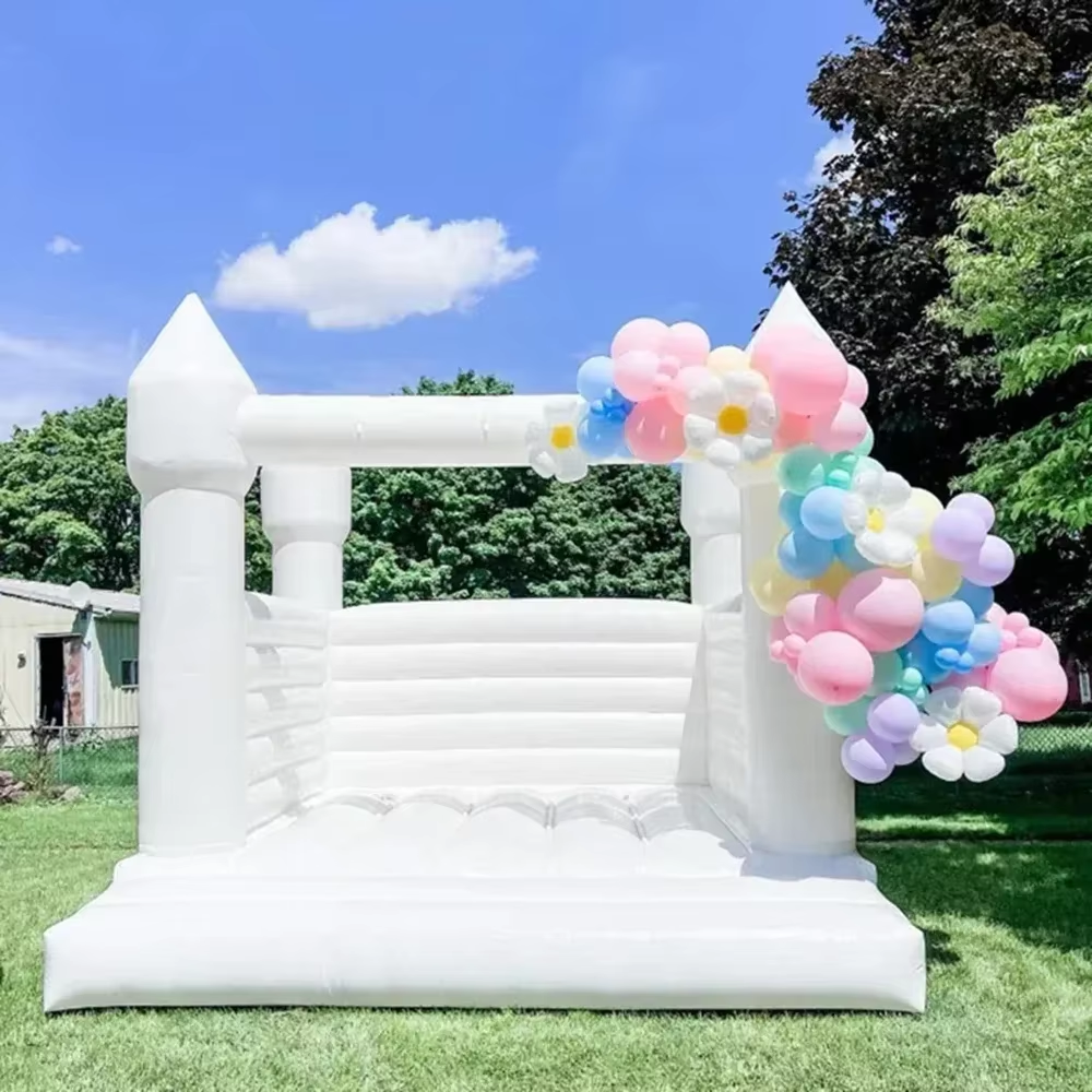 White Inflatable Bounce House  - Kids Outdoor Bounce House recensione e prezzo