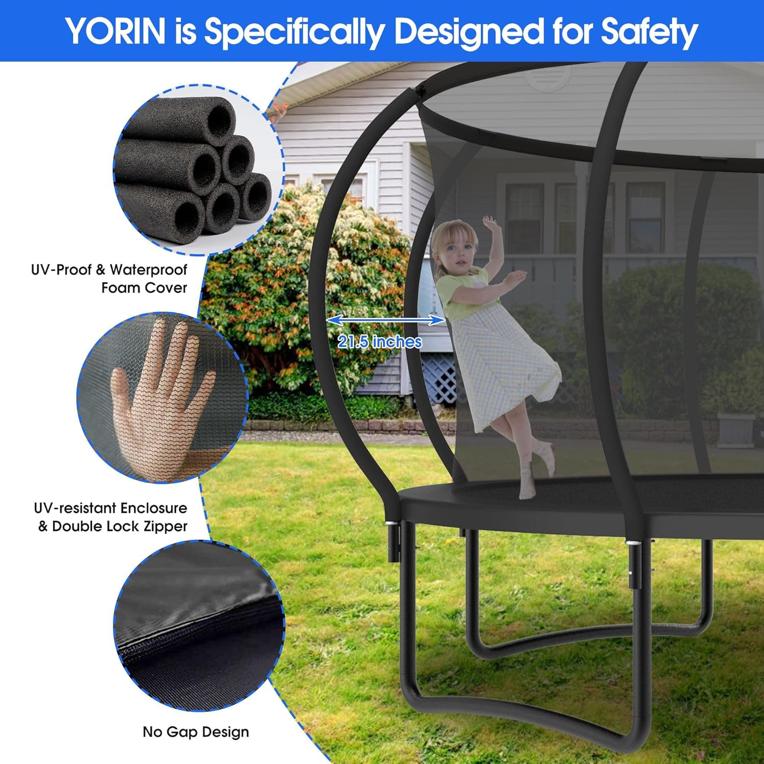 Large Outdoor Trampoline with  - Outdoor Kid recensione e prezzo