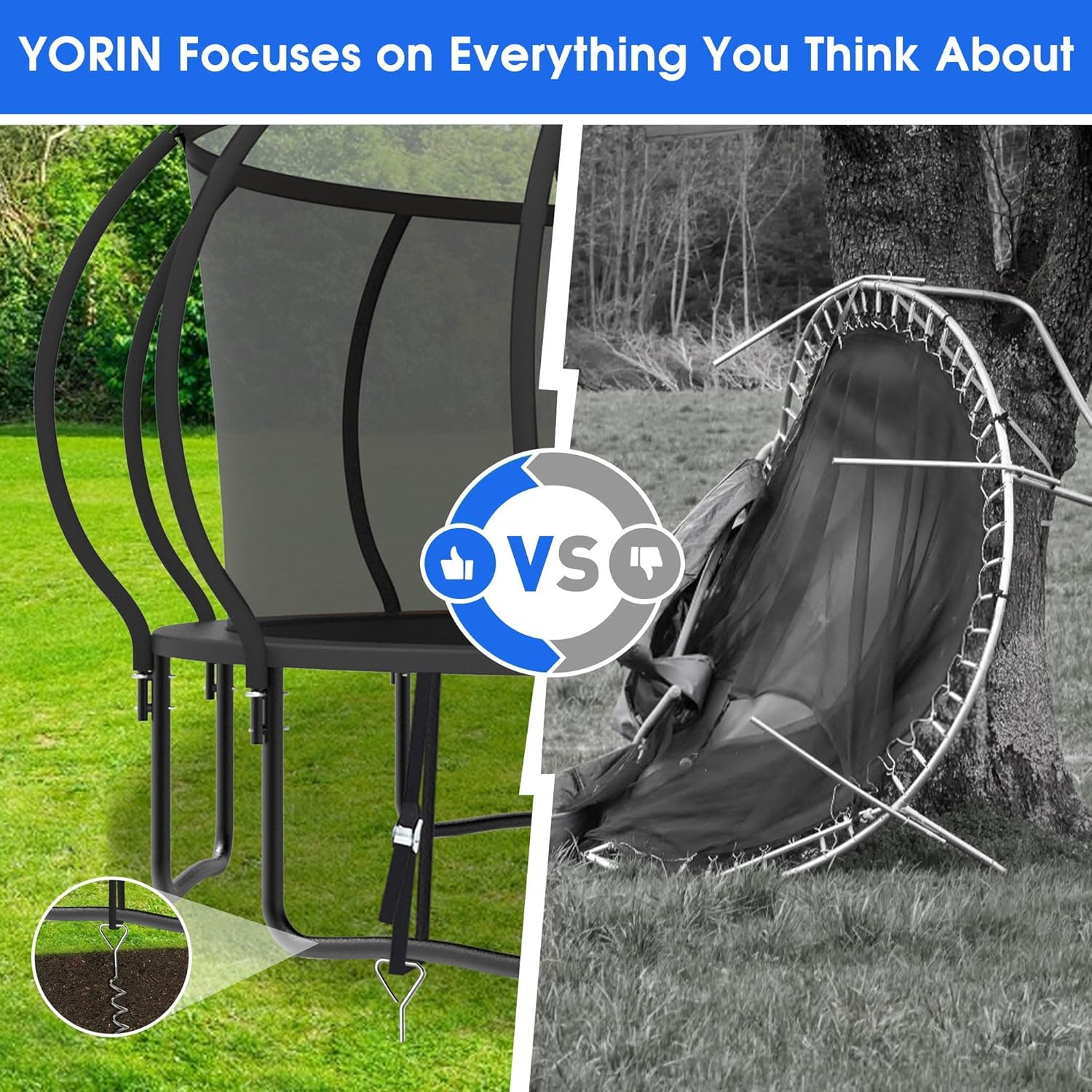 Large Outdoor Trampoline with  - Outdoor Kid recensione e prezzo