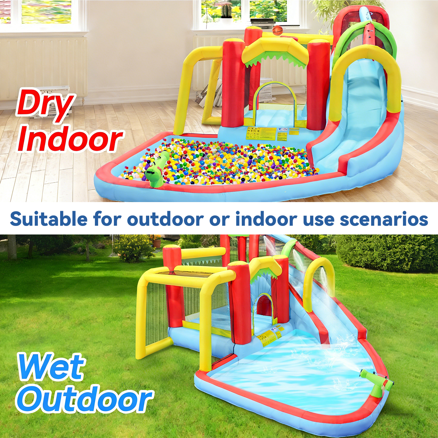 7in1 Inflatable Water Slide Pa - Kids Outdoor Bounce House recensione e prezzo