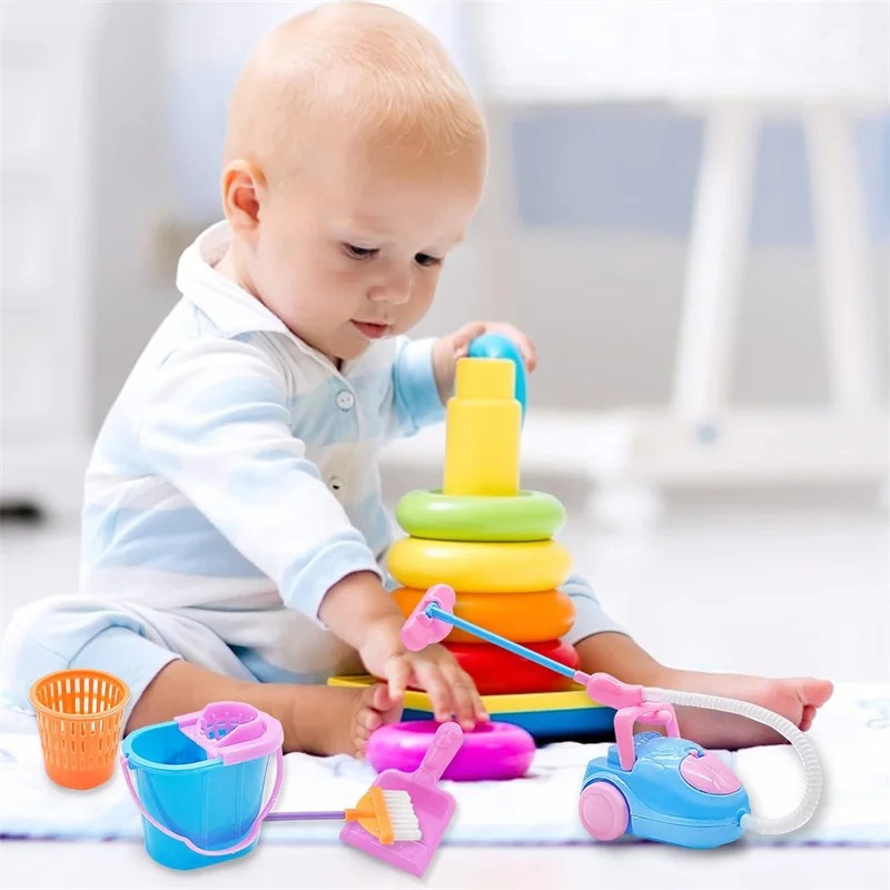 9PCS Mini Cleaning Toy Set - D - Kids Outdoor Broom recensione e prezzo