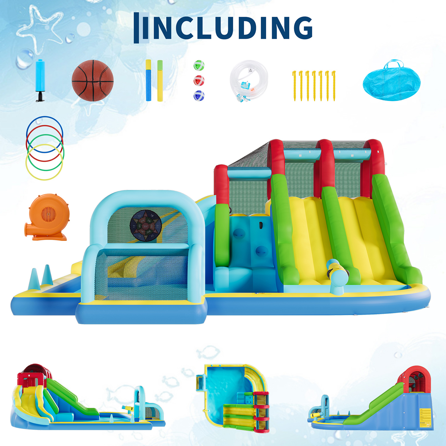 Indoor Outdoor Inflatable Boun - Kids Outdoor Activity Centre recensione e prezzo