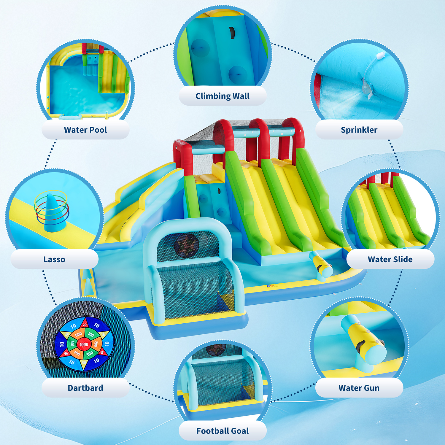 Indoor Outdoor Inflatable Boun - Kids Outdoor Activity Centre recensione e prezzo