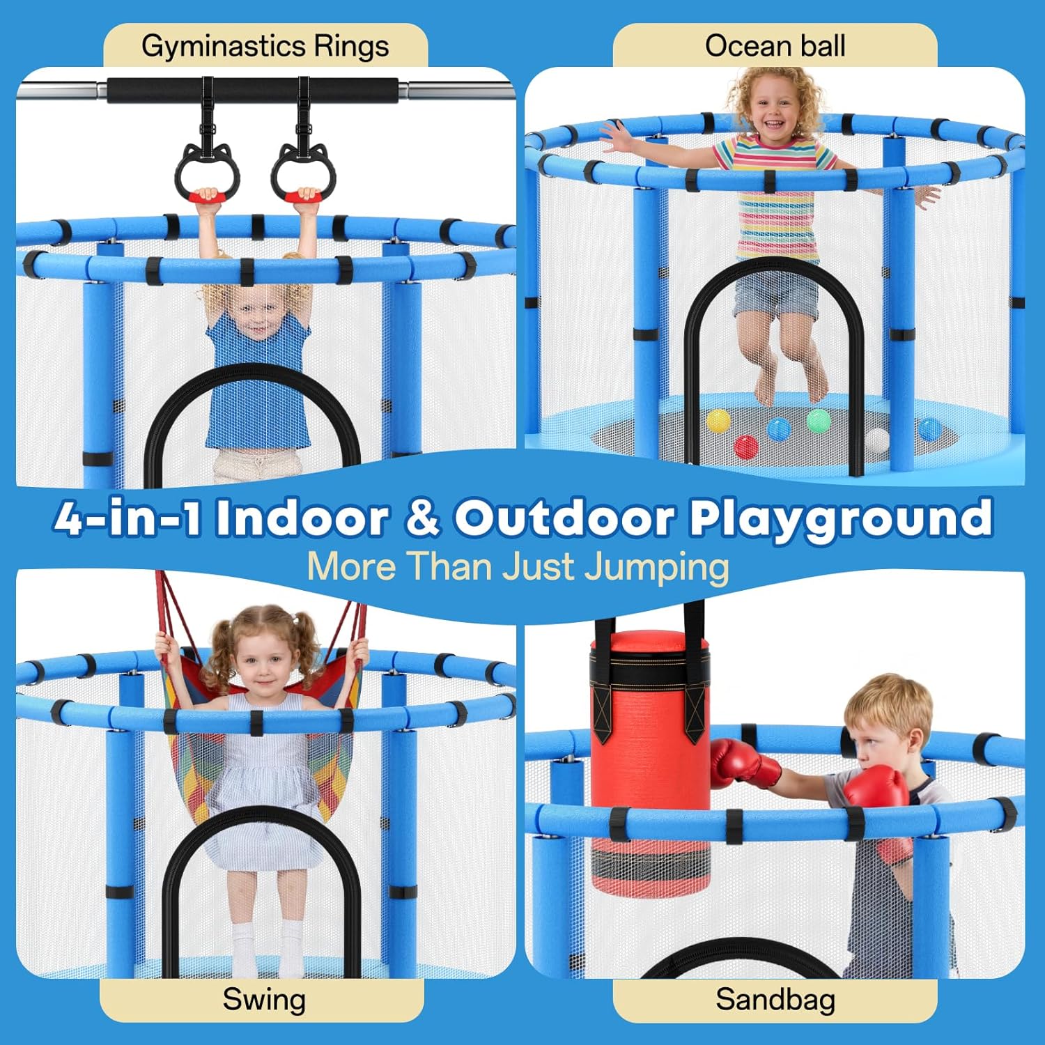 Toddler Trampoline,Trampoline  - Kids Outdoor Furniture recensione e prezzo