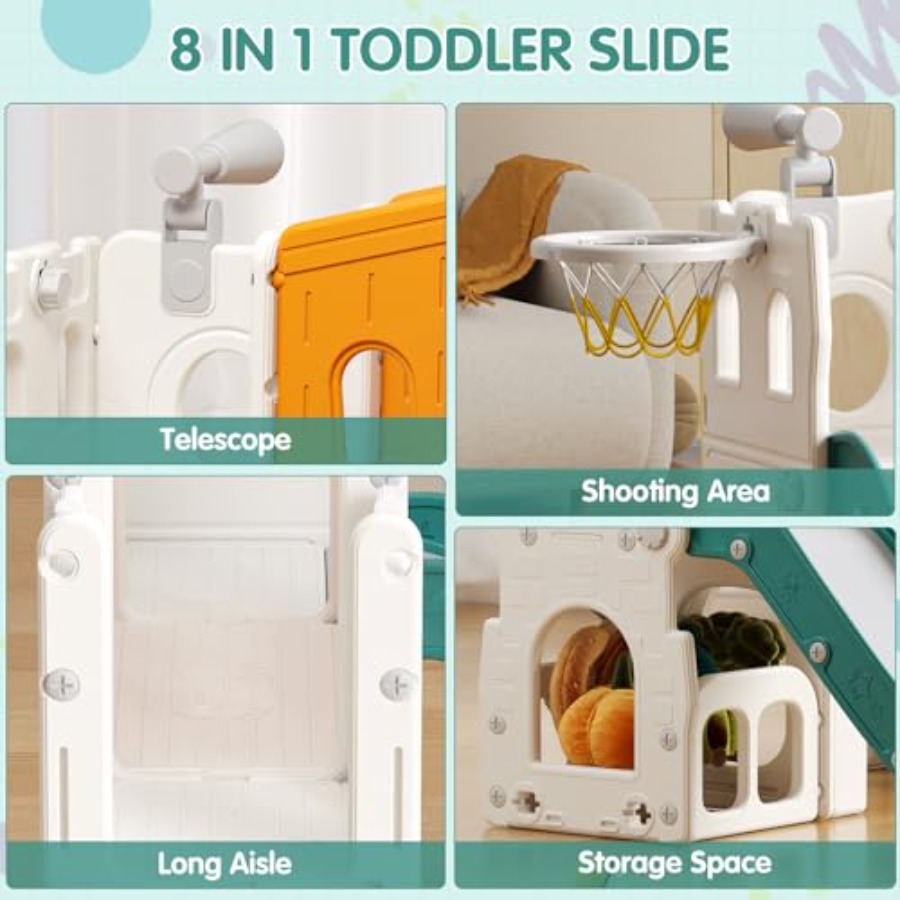 8 in 1 Toddler Slide Set Kid S - Kids Outdoor Climber recensione e prezzo