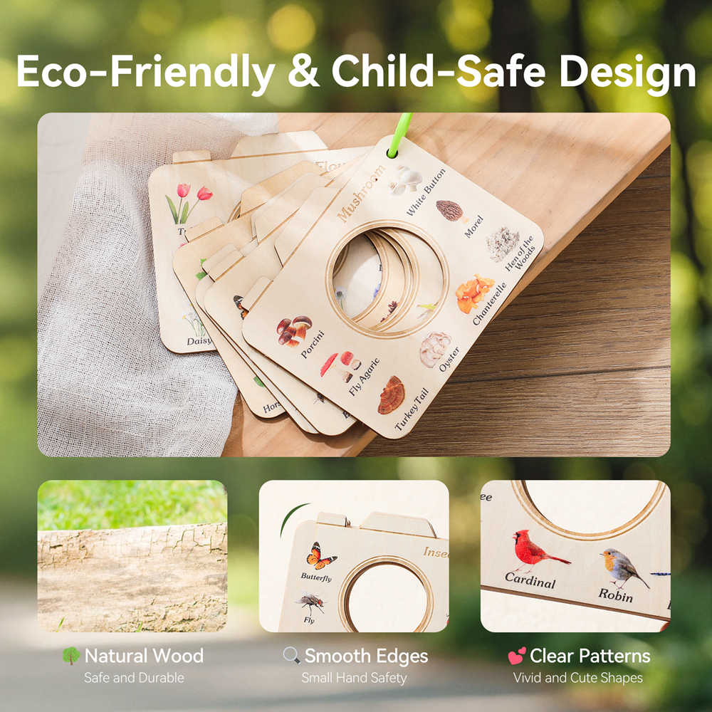 Wooden Camera Shape Nature Cog - Kids Outdoor Activity Set recensione e prezzo