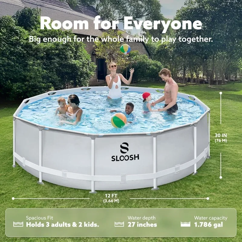SLOOSH Round Above Ground Pool - Kids Outdoor Pool recensione e prezzo