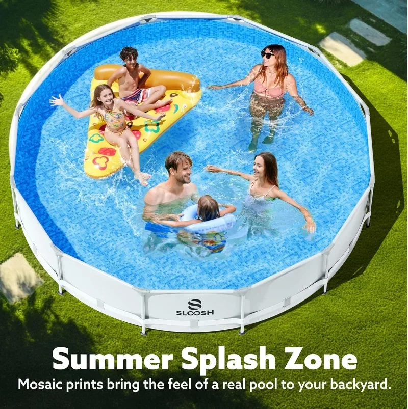 SLOOSH Round Above Ground Pool - Kids Outdoor Pool recensione e prezzo