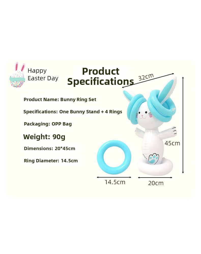 Easter Inflatable Bunny Ring T - Kids Outdoor Activity Set recensione e prezzo