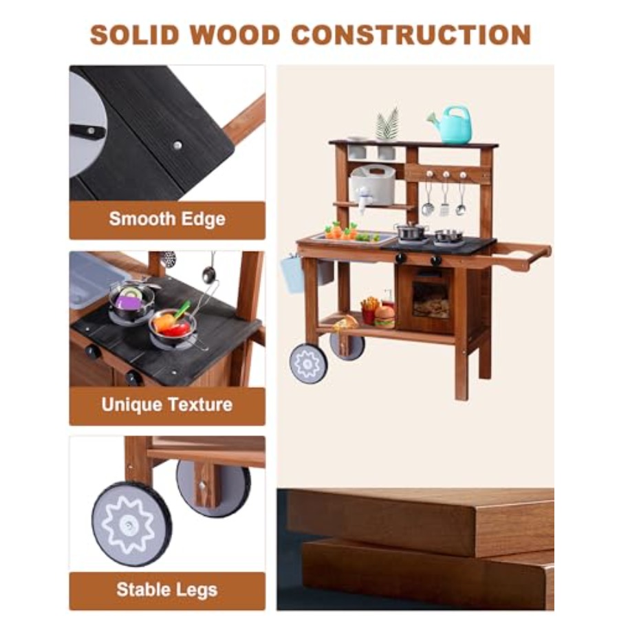 Outdoor mud kitchen for kids w - Kids Outdoor Wooden Playset recensione e prezzo