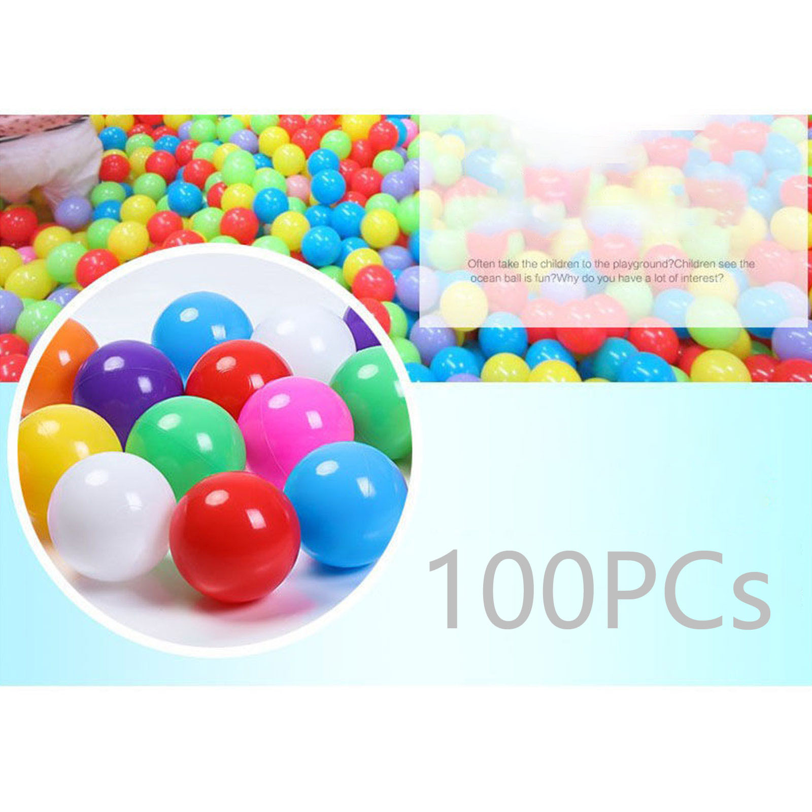 100PCS 55MM Baby Plastic Balls - Kids Outdoor Activity Centre recensione e prezzo